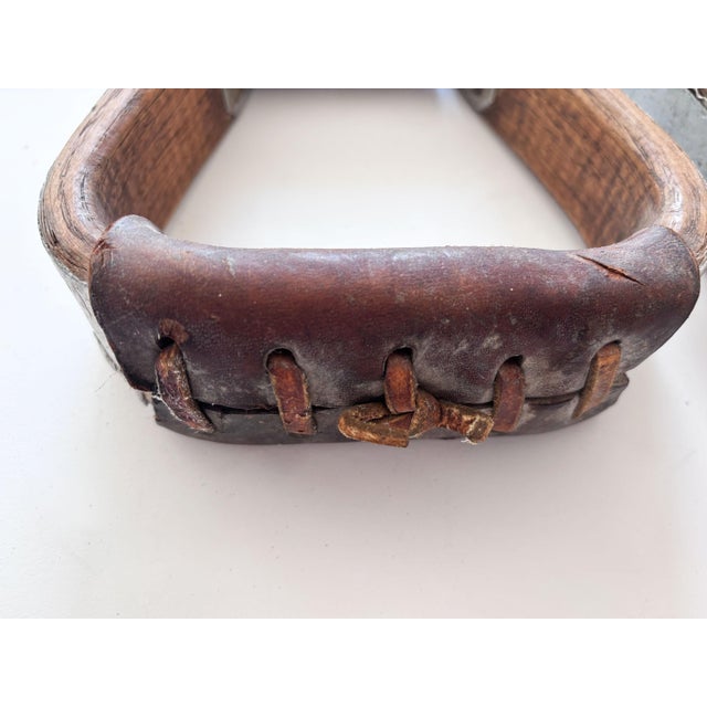1950s 1950s Vintage Western Horse Saddle Stirrups, a Pair For Sale - Image 5 of 9