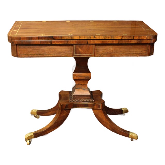 Circa 1815 Regency Period Swivel Top Games Table For Sale