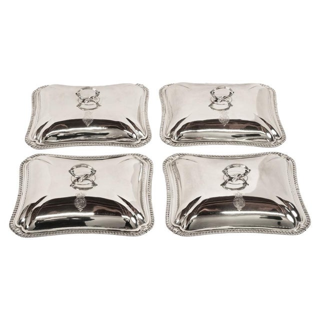 Late 18th Century Set Georgian Sterling Silver Royal Entree Dishes Fogelberg & Gilbert London 1792 For Sale In Portland, OR - Image 6 of 17