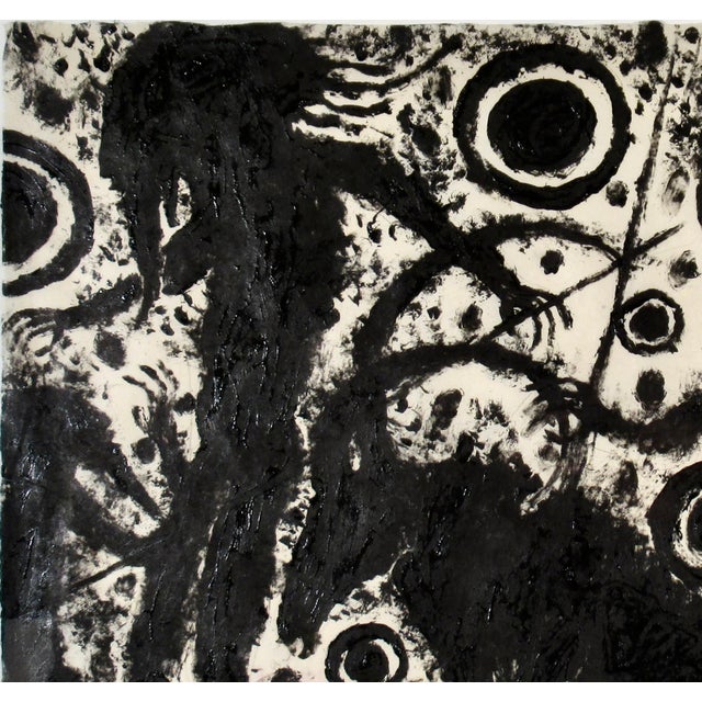 Realism Francois Burland Two Men With An Antelope C. 2000 Painting For Sale - Image 3 of 6