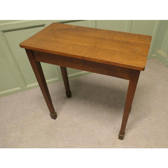 Arts and Crafts Oak Occasional Side Table, 1890s For Sale - Image 4 of 8