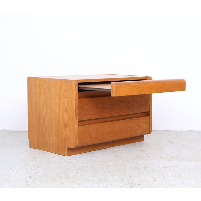 Vintage Oak Bedside Tables from Moser, Germany, 1970s, Set of 2 For Sale - Image 9 of 16