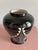 Ceramic Curras Brothers Vase Signed 1996 Black & White Hand-Carved Art Pottery For Sale - Image 7 of 9