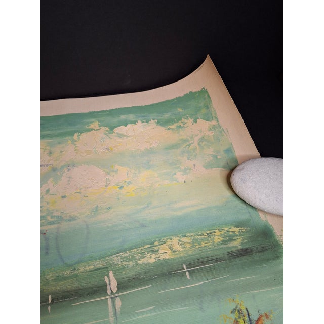 Avigdor Luisada Pair Original Oil Paintings Jerusalem & Sea of Galilee Modernism For Sale - Image 4 of 18