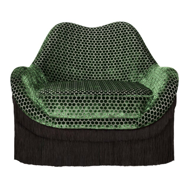 Contemporary Jeane Armchair (Fringes) by Ottiu For Sale - Image 3 of 13