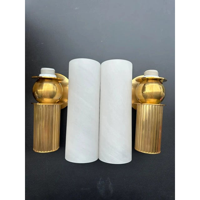 Modern Corbett Lighting Ronda Vintage Brass Light Wall Sconce - a Pair For Sale - Image 3 of 11