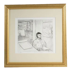 1989 “Artist in Studio” Artist’s Proof Intaglio Print by Arnold Shives