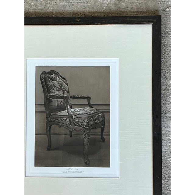 Wood Framed Antique French Chair Print For Sale - Image 7 of 13
