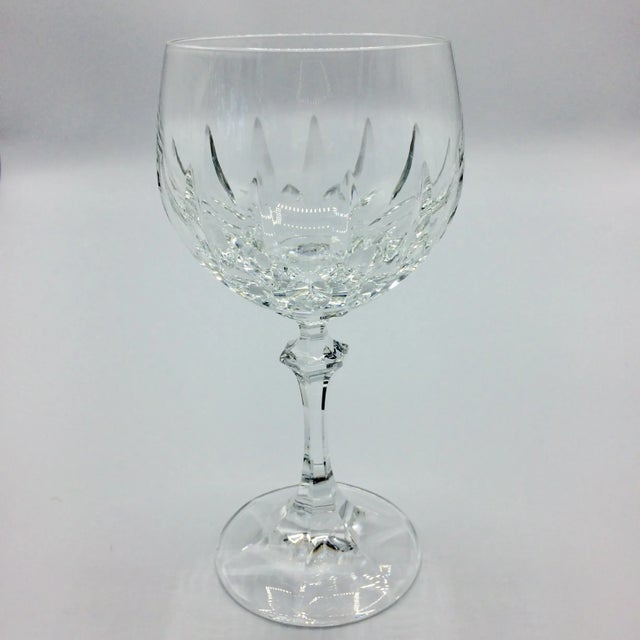 Set of four high end heavy cut crystal wine glasses by Schott-Zwiesel, Gardone pattern. This pattern is discontinued....