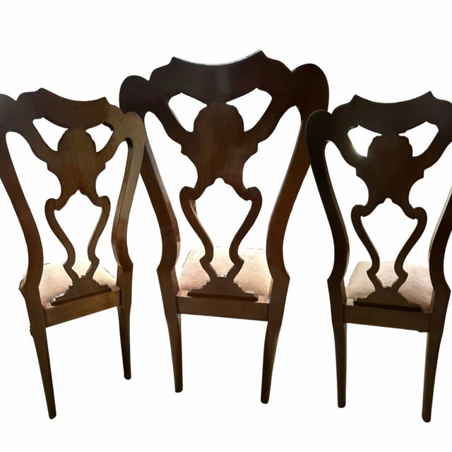 19th Century Queen Anne Walnut Dining Chairs – Set of 6 – Pierced Backs, Ball & Claw Feet For Sale - Image 10 of 12