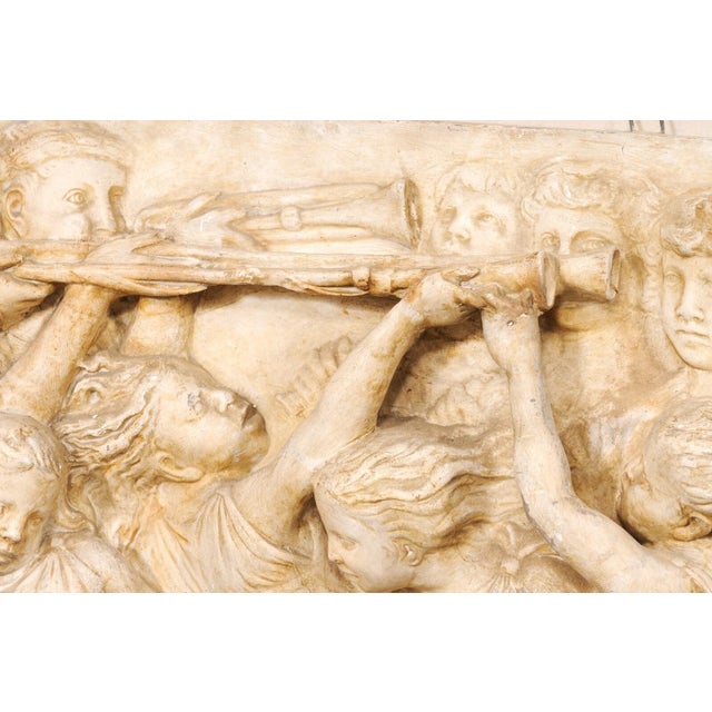 Italian Mid 20th Century Italian Plaster Relief, Roman Figure Motif For Sale - Image 3 of 10