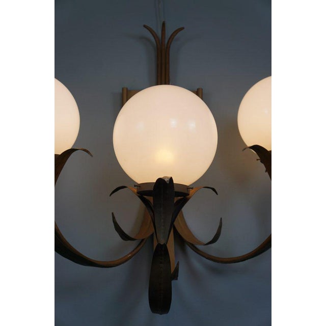Metal Large Floral Wall Lamp For Sale - Image 7 of 16