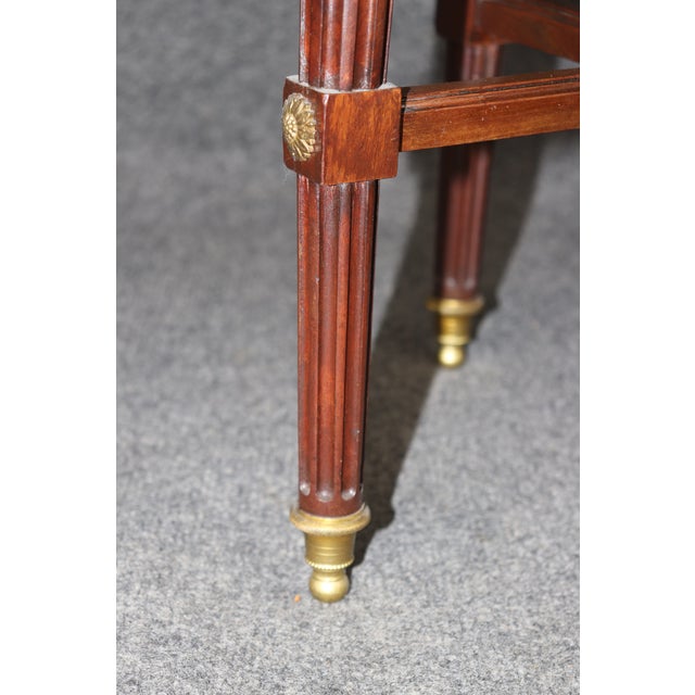 Stone Pair of Fine Quality Breche D' Violette Marble and Bronze Mounted End Tables For Sale - Image 7 of 14