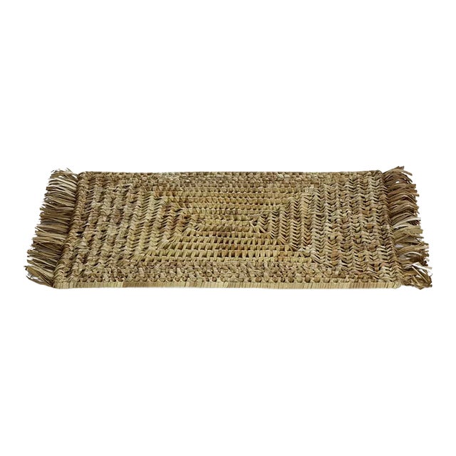 Balmy Pandan Fringe Rectangular Placemats, Set of 6 For Sale