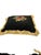 Set of 4 Vintage Petit Point Floral Needlepoint Pillows With Gold Fringe Trim For Sale - Image 6 of 12