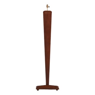 French Oak Floor Lamp in Angular Form, C. 1940. For Sale