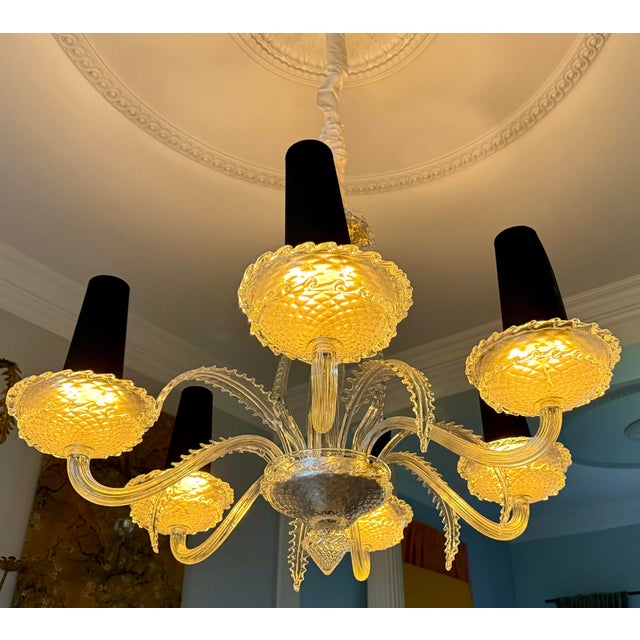 1930s Art Déco Maison Veronese Chandelier Attributed to André Arbus For Sale - Image 11 of 12
