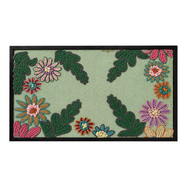 Botanical Whimsy Embroidered Wall Frame For Sale