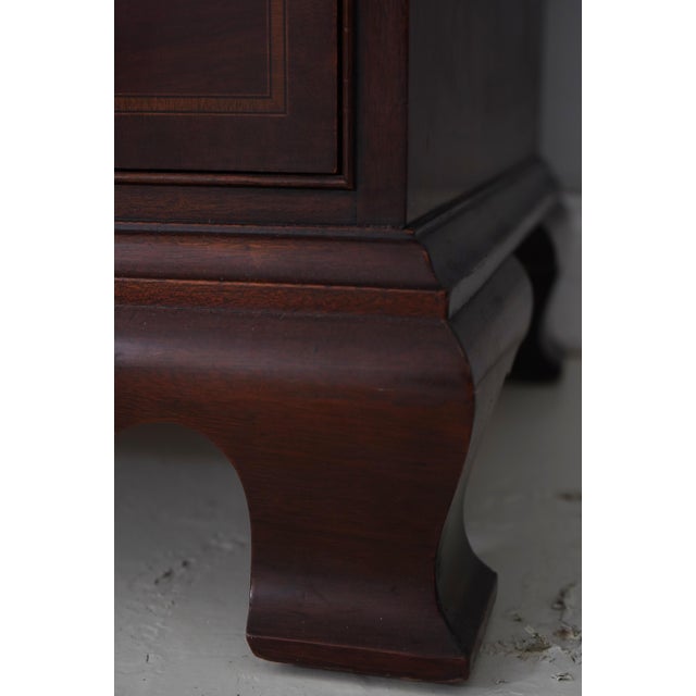 Councill Craftsmen Inlay Mahogany Bedroom Armoire Cabinet For Sale - Image 9 of 18