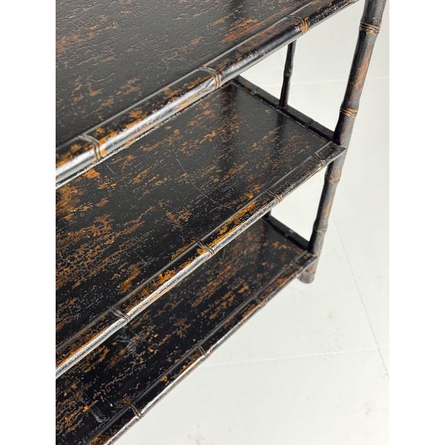 Black Bookcase in Faux Bamboo For Sale - Image 18 of 18