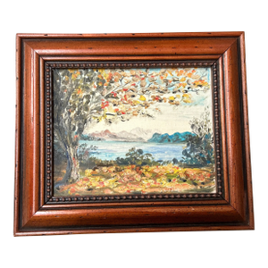 1950’s Original Impressionist Autumn Scene Landscape Painting