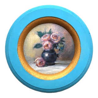 Framed Original Floral Painting Roses Wall Decor by Valeriya Serova For Sale