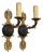 French Serpent Wall Sconces in Ornate Bronze and Gold, 1920s, Set of 2 For Sale