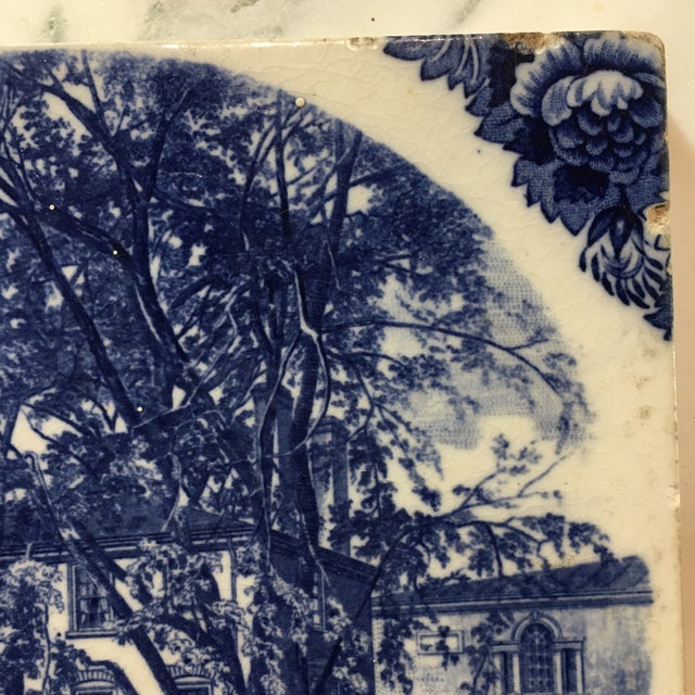 Wedgwood Wedgwood Delft Tile: Wadsworth-Longfellow House - 1899 I For Sale - Image 4 of 8