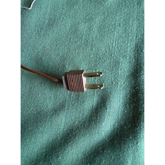 Vintage Brass Wood Table Lamp - Heavy Quality Construction For Sale - Image 4 of 5