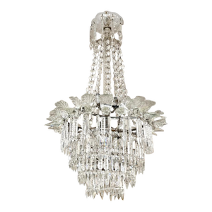 Early 20th Century Petite French Crystal Chandelier