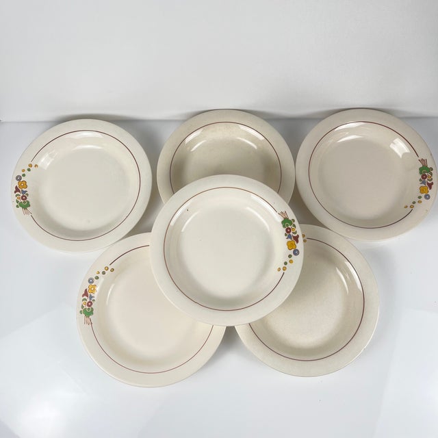 Ceramic Semi-Deep Plates from Longwy, 1890s, Set of 6 For Sale - Image 7 of 13