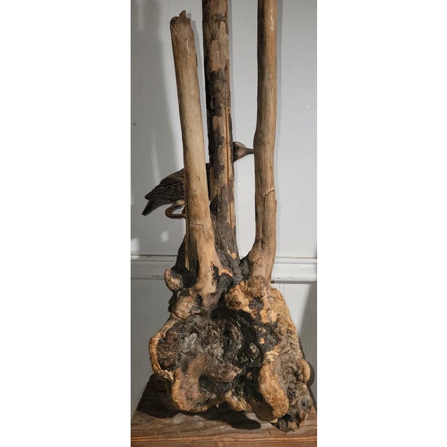 Folk Art Drift Wood Sculpture W/ Bird For Sale In Los Angeles - Image 6 of 7