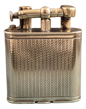 Gold-Plated B Straight-Arm Petrol Lighter from Dunhill, 1920s