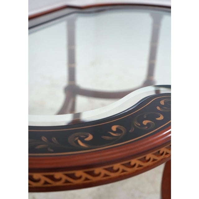 John Widdicomb John Widdicomb Neoclassical Glass Top Coffee Table For Sale - Image 4 of 14