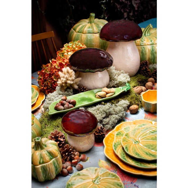 Traditional Bordallo Pinheiro Pumpkin Dessert Plates, Set of 4 For Sale - Image 3 of 4