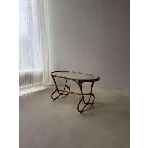 Boho Chic Vintage Rattan Coffee Table from TRIO, 1960s For Sale - Image 3 of 9