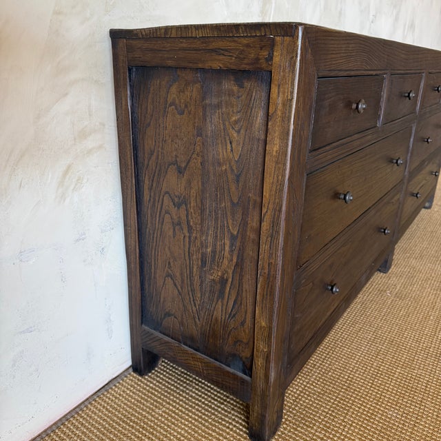 Chestnut Ollie II Reclaimed Elm 8 Drawer Dresser - Dark Walnut For Sale - Image 8 of 12