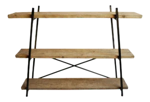 Modern Farmhouse Salvaged Plank Tilt Shelf / Bookcase