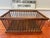 Large Antique Oak Slat Market Basket | Primitive General Store Produce Display Crate | Mission Style Farmhouse Storage For Sale In Boston - Image 6 of 17
