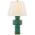 Eerdmans Medium Table Lamp in Celtic Green Crackle with Linen Shade Designer: Christopher Spitzmiller Height: 29" Shade...