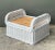 Vintage Braided White Rattan Ottoman For Sale - Image 11 of 12