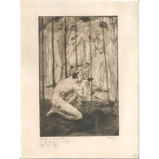 Mein Weg mit dem Weib #13 - Original Etching by W.R. Rehn 1919 For Sale