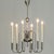 Mid Century French Modern Brushed Aluminum Chandelier is perfect for today's contemporary styles, and adds grace and charm...