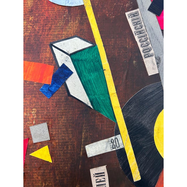 Constructivist Collage, 1930s, Mixed Media & Gouache For Sale - Image 8 of 15