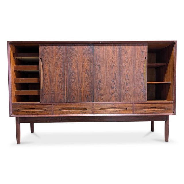 Mid-Century Modern 1950s S. Trane and Son Odense Rosewood Credenza, Atrributed For Sale - Image 3 of 7