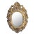 Vintage Large Solid Carved Wood Gold Gilt Oval Hollywood Regency Wall Mirror For Sale