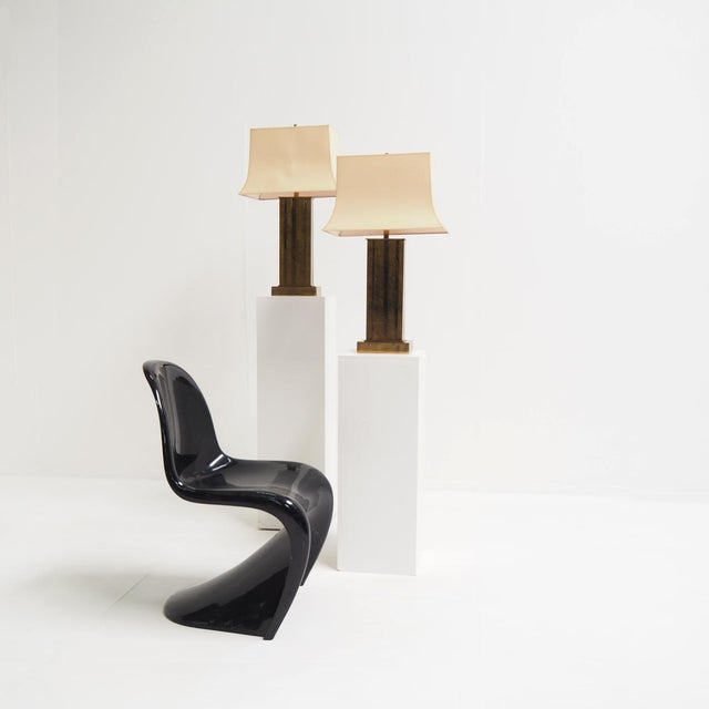 Large Brass Table Lamps by Willy Daro, Belgium, 1970s, Set of 2 For Sale - Image 11 of 12