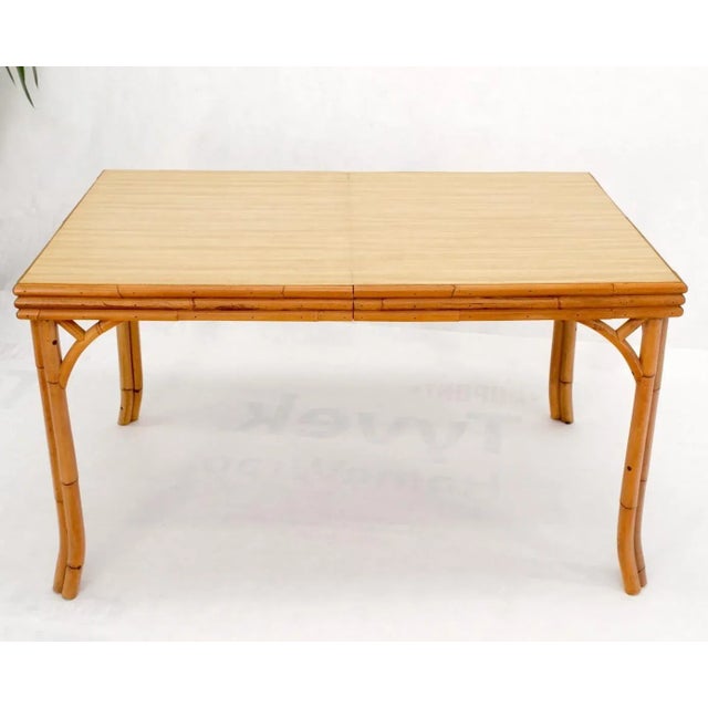 Mid Century Modern Rattan Base One Leaf Extension Board For Sale - Image 10 of 13