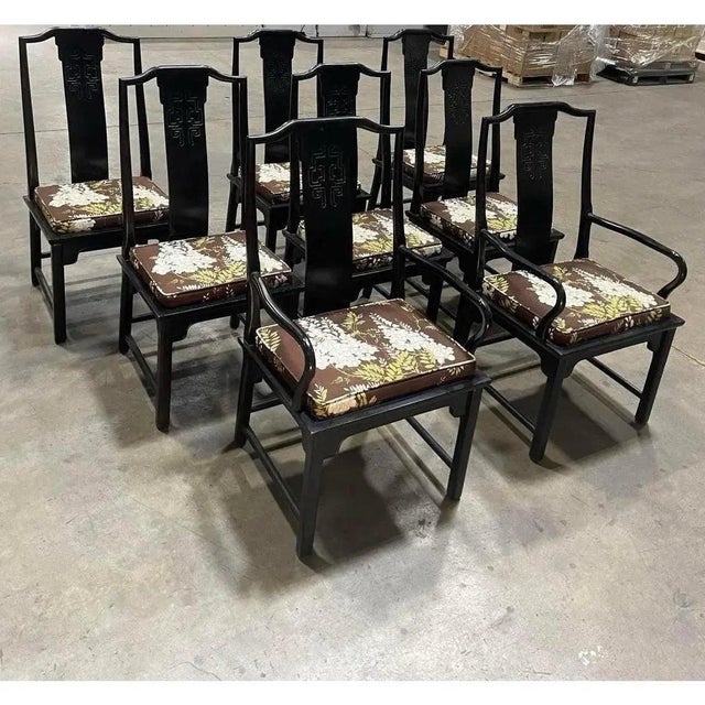 Century Furniture Chinoiserie Chin Hua Dining Chairs by Century Furniture- Set of 8 For Sale - Image 4 of 9