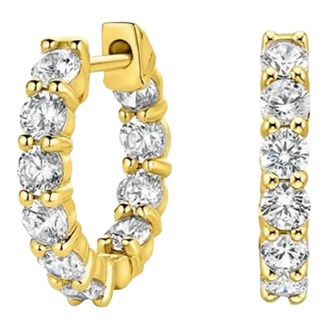 The Halina Round Huggies Yg - 2 Pieces For Sale